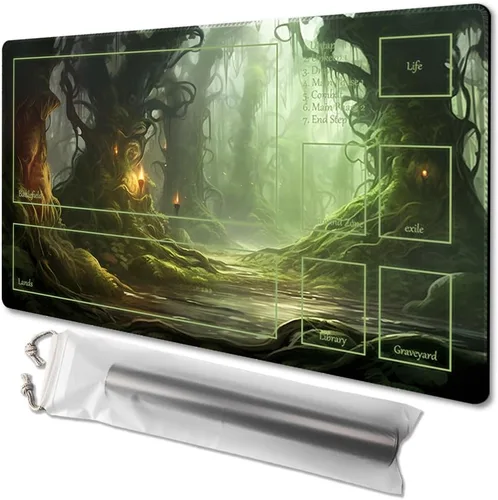 Miniatura 43 de MTG - Tapete de juego tamaño 24 x 14 pulgadas, bolsas de almacenamiento gratuitas, respaldo antideslizante, impresión, ideal para entusiastas