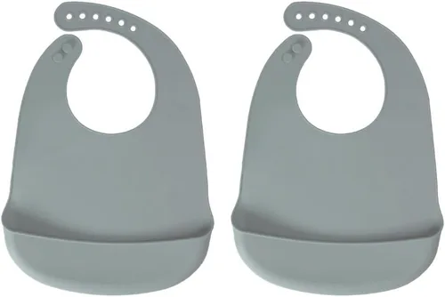 Miniatura 10 de Baberos de silicona para bebés, babero impermeable sin BPA con bolsillo, apto para lavavajillas con recogedor de alimentos