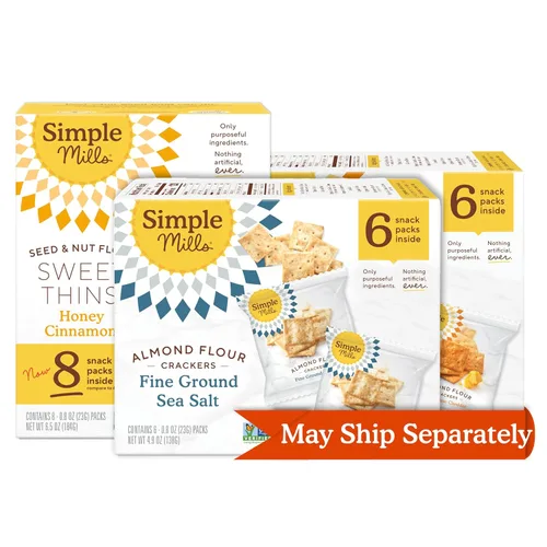 Miniatura 16 de Simple Mills Sweet Thins Cookies, harina de semillas y nueces, miel y canela, sin gluten, apto para paleo, aperitivos saludables, 4.25 onzas