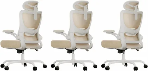 Miniatura 29 de Marsail - Silla ergonómica de oficina - Silla de escritorio con respaldo alto de malla y soporte lumbar ajustable, silla giratoria con ruedas
