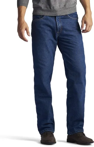 Miniatura 3 de Lee Men's Fleece and Flannel Lined Relaxed-Fit Straight-Leg Jeans