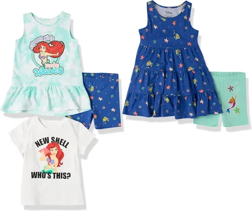 Amazon Essentials Disney | Marvel | Star Wars | Frozen | Conjunto de ropa de mezcla y combinación de princesa para niñas y niños pequeños de talla