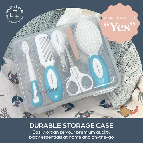 Miniatura 5 de Dreambaby Kit esencial de aseo para bebé, juego de cuidado de seguridad para recién nacidos con cepillo, peine, cepillo de dientes, cortauñas