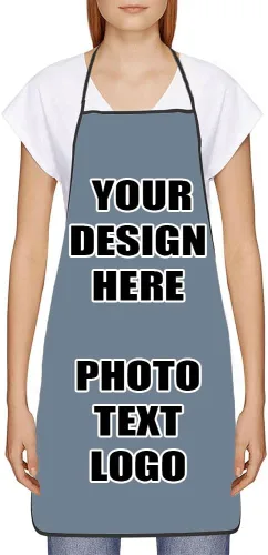 Miniatura 15 de Delantales personalizados con diseño de imagen de texto fotográfico para adultos, hombres, mujeres, parrilla, cocina, 40