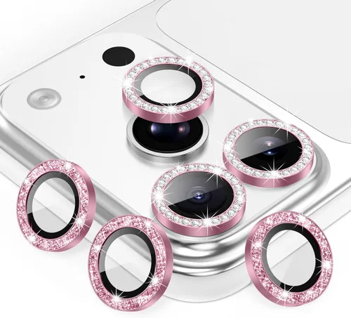Miniatura 61 de AGVEE Paquete de 6 protectores de lente de cámara para iPhone 14 Pro de 6.1 pulgadas/14 Pro Max de 6.7 pulgadas, con diamantes brillantes y anillo