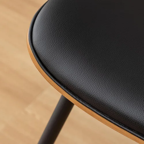 Miniatura 8 de Juego de 2 sillas de comedor de ratán, sillas auxiliares de cocina modernas de mediados de siglo, sillas de escritorio con patas de metal, sillas