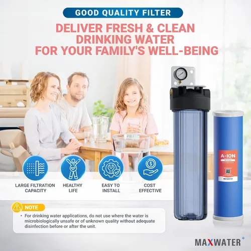 Miniatura 8 de Max Water Sistema de tanino + nitratos de 1 etapa - Heavy Duty - Sistemas de aniones y filtros de repuesto de aniones - 20 x 4.5, NPTF de 1 pulgada