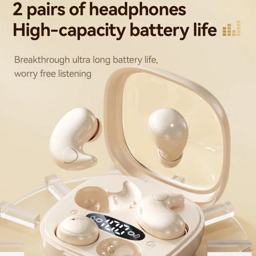 Miniatura 3 de Paquete de 2 auriculares Bluetooth ultra mini 2026, impermeables, invisibles, inalámbricos, Bluetooth 5.4, 2 pares de mini auriculares