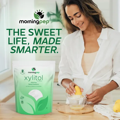 Miniatura 8 de Morning Pep - Edulcorante puro de xilitol de abedul (apto para dieta keto) sin regusto 1 libra (no de maíz) sin OMG Kosher sin gluten Producto