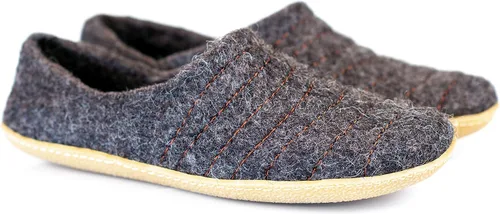 Miniatura 3 de BureBure Women's Wool Slippers Cocoon Clogs Dark Grey Brown