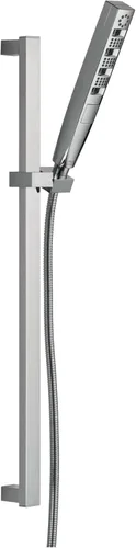 Delta Faucet Tetra H2Okinetic - Barra deslizante de mano con manguera, cabezal de ducha de mano cromado, ducha de mano con barra deslizante, ducha