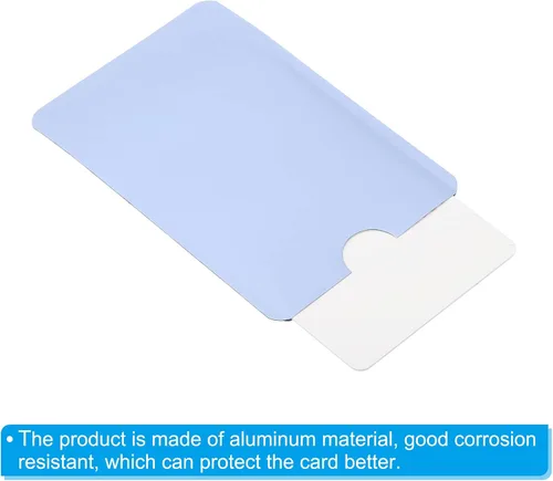 Miniatura 22 de PATIKIL Mangas de bloqueo RFID, fundas de aluminio para prevención de robo de identidad, fundas protectoras seguras para tarjetas de crédito, Negro
