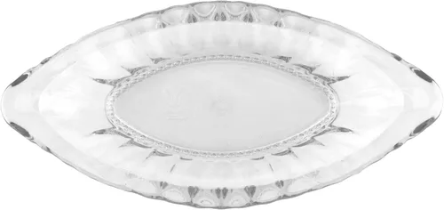 Miniatura 2 de G.E.T. ICM-27-CL - Plato para helado dividido de plátano, plástico, 9.5 pulgadas/8 onzas, sin BPA (juego de 12)