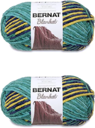 Miniatura 34 de Bernat - Estambre para mantas súper esponjoso acrílico, 2 paquetes de 300g/10.5 onzas, #6, chenilla gruesa de peso pesado para tejer y crochet