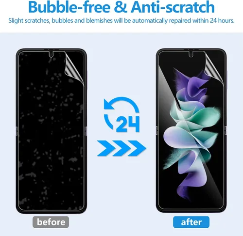 Miniatura 6 de Paquete de 2 protectores de pantalla para Galaxy Z Flip 4, protector de pantalla de película de hidrogel para Samsung Galaxy Z Flip 4, protector