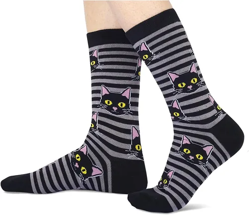 Miniatura 2 de HAPPYPOP Calcetines novedosos Bulldog Corgi de pollo, divertidos regalos de dinosaurio de perro salchicha de abeja para amantes de los animales