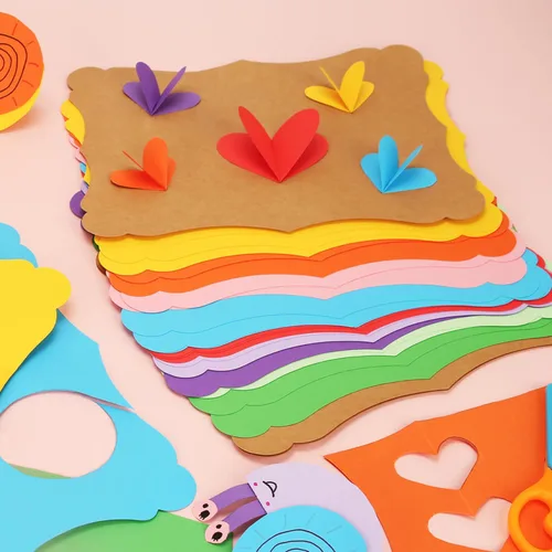 Miniatura 5 de 40 hojas de cartulina de papel kraft de colores de 8.5 x 11 pulgadas, 10 colores surtidos, tarjetas de felicitación de papel grueso para menús