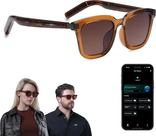 Miniatura 10 de LIMU Gafas de sol inteligentes Gen 5 AI – Gafas de sol inteligentes de diseño alemán con intérprete de IA en tiempo real, audio Bluetooth de oreja