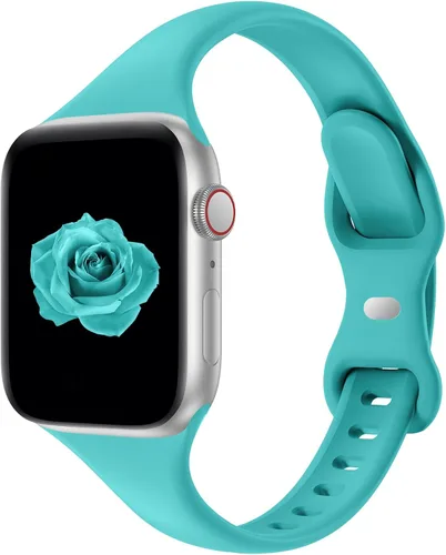 Miniatura 10 de Acrbiutu - Correas compatibles con Apple Watch de 38, 40, 41, 42, 44, 45, 46 y 49 mm, delgada, de silicona, para iWatch serie Ultra, 10, 9, 8, 7, 6