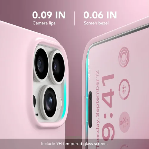 Miniatura 917 de GONEZ Funda de silicona para iPhone 15 Pro Max, compatible con Magsafe, protector de cámara + protector de pantalla, forro de microfibra suave