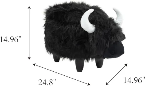 Miniatura 2 de Home 2 Office Harry The Cow Otomana con almacenamiento para decoración de dormitorio, sala de juegos o sala de recreación, mueble suave