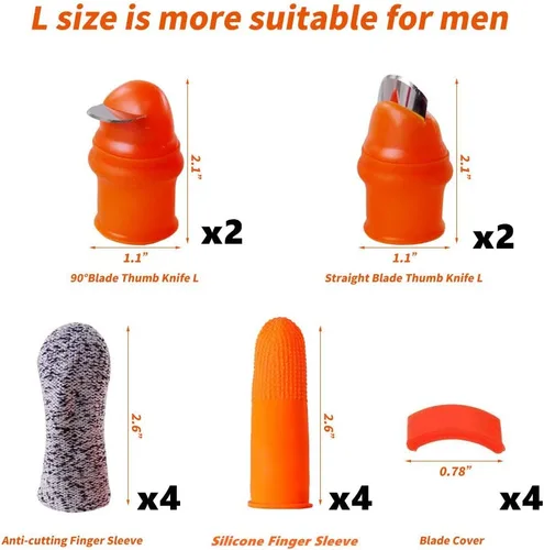 Miniatura 6 de YBB Herramienta de recolección de cuchillos de silicona para el pulgar de jardinería, herramienta de recolección de frutas para plantas de dedo