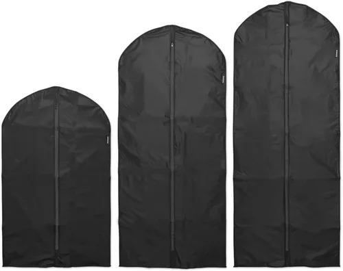 Miniatura 7 de Brabantia Paquete de 2 bolsas protectoras de ropa colgantes transparentes medianas (blanco) para almacenamiento de ropa, se adapta a abrigos