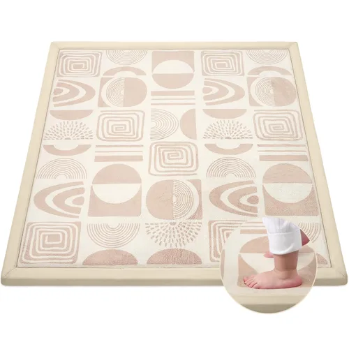 Miniatura 13 de Tapete de juego de 50 x 50 pulgadas para el suelo y el parque infantil, tapete de espuma de alta densidad de 1.2 pulgadas de grosor, alfombra