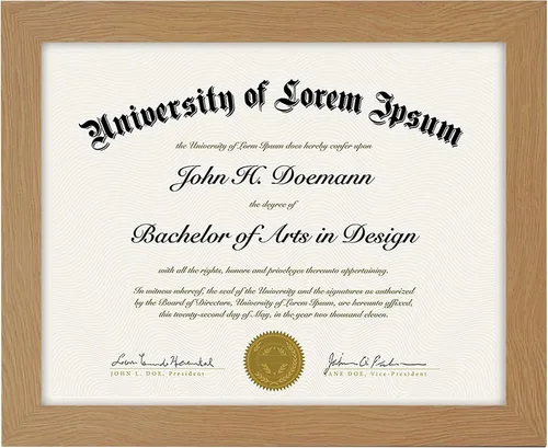Miniatura 16 de Americanflat - Marco de diploma de 8.5 x 11 pulgadas con vidrio resistente a las roturas - Marcos de documentos con madera de ingeniería - Colección