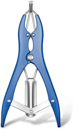 Miniatura 7 de Minatee Alicates expansores de globos, herramienta de relleno de globos, de acero inoxidable azul, alicates de relleno de lentejuelas para llenar