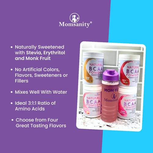 Miniatura 3 de BCAA Polvo Preentrenamiento para mujeres - Endulzado naturalmente con stevia, eritritol y fruta del monje + deliciosa guía de recetas PDF Orange