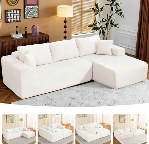 Miniatura 13 de Brage Living Sofá modular modular 2025 de 108 pulgadas, cómodo sofá modular sin hueso con diván en forma de L, sofá de asiento profundo para sala