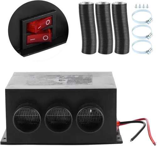 Miniatura 8 de Calentador de coche 12 V 600 W 3 agujeros portátil calentador de invierno calentamiento rápido descongelante calentador de coche desempañador se