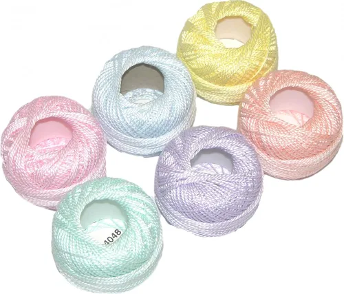 Presencia Finca Perle Cotton ~ Talla #5 ~ Paquete de muestras de hilo para costura, bordado y acolchado (01 - Pastels)