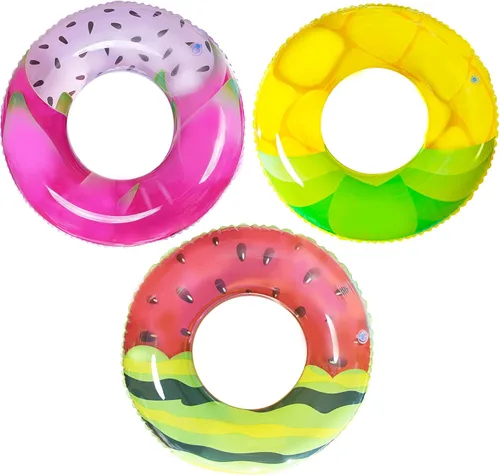 Miniatura 9 de Luau - Flotadores de piscina hawaianos - Tubos inflables para adultos, tubo inflable para piscina, anillo de natación para decoración de fiesta