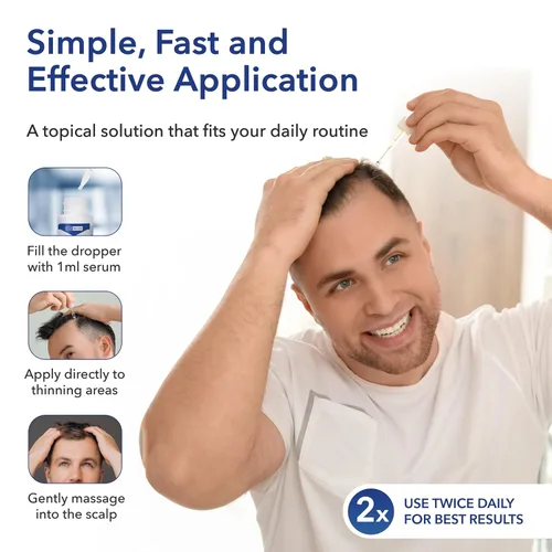 Miniatura 5 de Hair Regen Minoxidil líquido para hombres 5% – Solución tópica avanzada para el crecimiento – Tratamiento de crecimiento para hombres pérdida