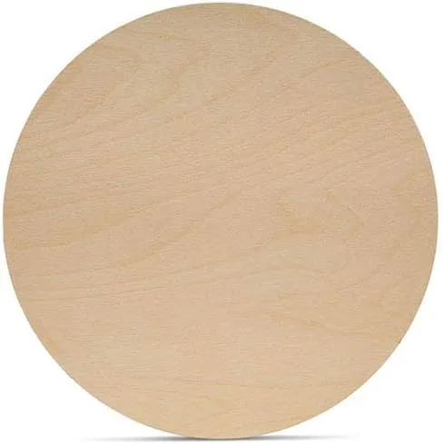 Discos de madera para manualidades, fichas en blanco o monedas de madera, 2 pulgadas, 1/16 pulgadas de grosor, paquete de 100 círculos de madera sin