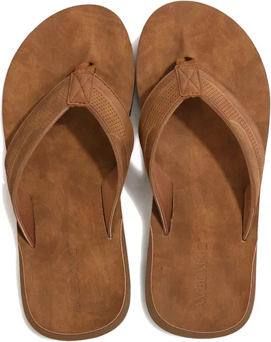Miniatura 5 de AX BOXING Sandalias de cuero para hombre, sandalias casuales y cómodas