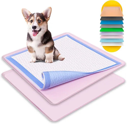 Miniatura 21 de TidyFriend - Bandeja para almohadillas de entrenamiento de 24 x 24 pulgadas, soporte de silicona para almohadillas de entrenamiento para cachorros