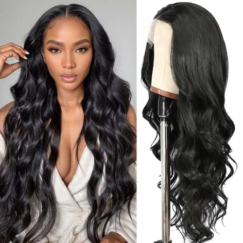 Miniatura 19 de SAPPHIREWIGS Peluca rubia con encaje frontal, pelucas largas y onduladas para mujer, pelucas de color rubio ceniza, resistentes al calor, para Mix