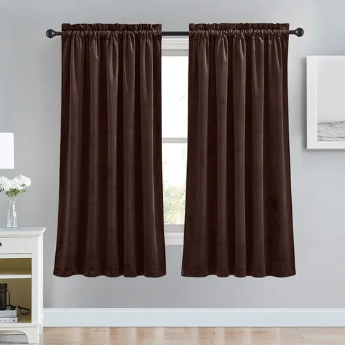 Miniatura 46 de RYB HOME Cortinas de terciopelo verde oliva de 72 pulgadas de largo, cortinas opacas con aislamiento térmico, tratamiento de ventana, decoración