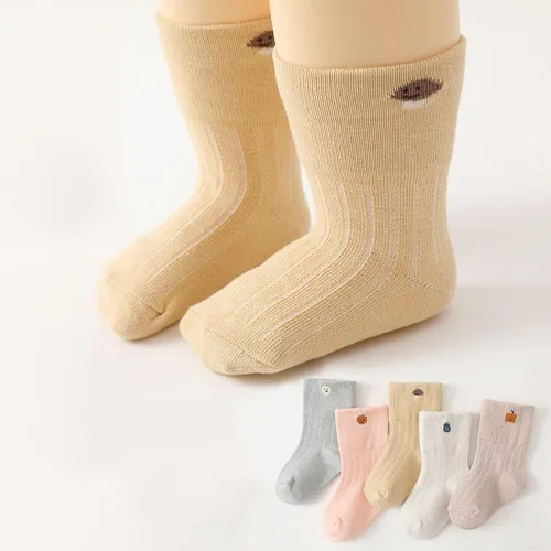 Miniatura 7 de Calcetines de tobillo antideslizantes para bebé, 5 pares de calcetines transpirables para niños pequeños, elásticos, antideslizantes, para 1-3 años