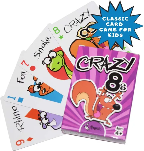 Miniatura 2 de Regal Games Crazy 8's - Juego de cartas para niños de 4, 5, 6, 7, 8+, divertido juego de mesa de viaje para familias (paquete de 1)