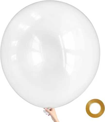 Miniatura 11 de Globos grandes de 36 pulgadas, 9 unidades, globos negros gigantes de látex, globos grandes para decoración de cumpleaños, bodas y fiestas. (Negro)