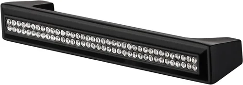 LANC Tiradores de gabinete de cristal negro para cocina y baño, manijas de gabinete para dormitorio, pomo de gabinete negro mate brillante,