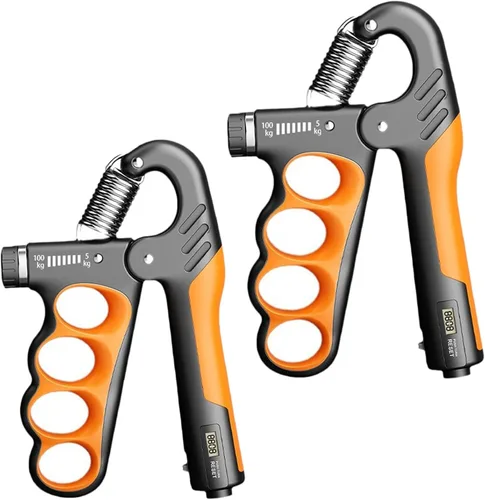Miniatura 7 de 2 unidades de entrenamiento de fuerza de agarre de mano, 11-220 libras, agarre de mano ajustable, fortalecedor de antebrazo con contador
