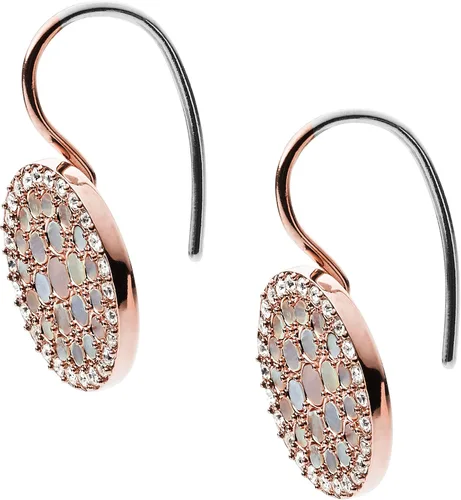 Miniatura 2 de Fossil Aretes colgantes o de aro de acero inoxidable en tono dorado u oro rosa para mujer