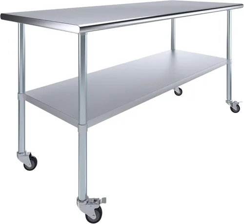 Miniatura 66 de Mesa de trabajo de acero inoxidable, mesa de metal