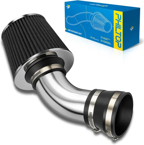 Miniatura 12 de PHILTOP Kit de entrada de aire frío de 3.7" Sistema compatible con Ford F250/F350/F450/F550 Super Duty 2003 2004 2005 2006 2007 V8 6.0L, Excursion