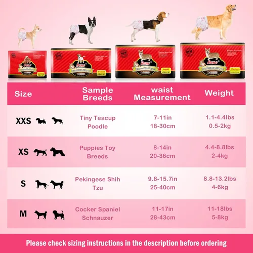 Miniatura 5 de Dono - Pañales desechables para mascotas hembras, súper absorbentes, suaves, con calentamiento y orina, pañales para perritas, incluye 20 pañales